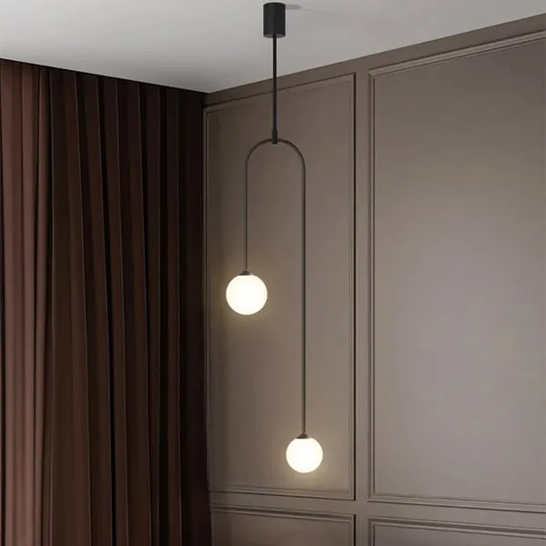 modern-u-shaped-2-light-white-glass-globe-hanging-lamp-3 2-light hanging lamp