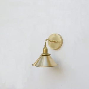 brass-shade-wall-light-1 brass flared shade wall sconce