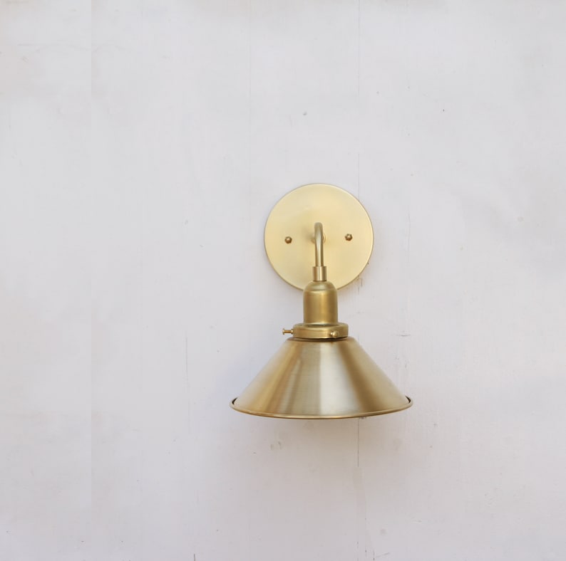 brass-shade-wall-light-2 mid-century brass wall sconce