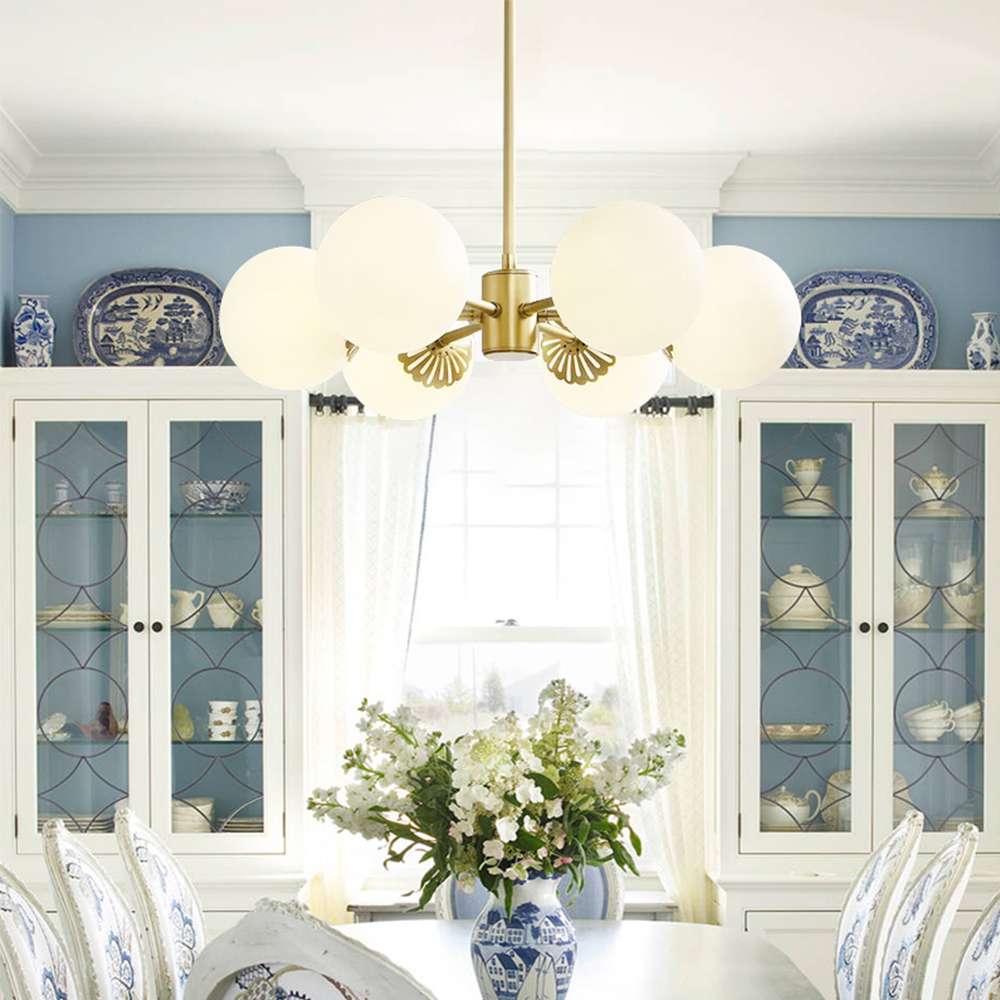 round globe chandelier lighting