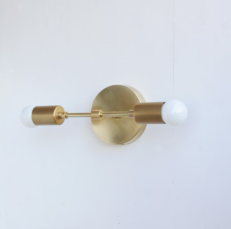 modern solid brass sconce
