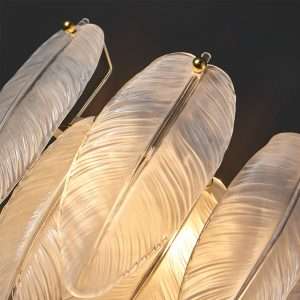 feather-white-glass-sconce-15 glass wall sconce