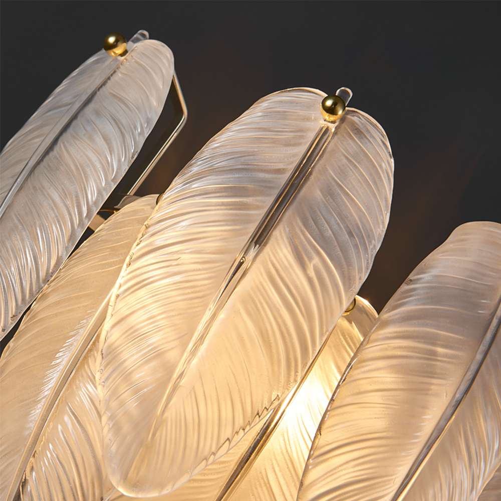 feather-white-glass-sconce-15 glass wall sconce