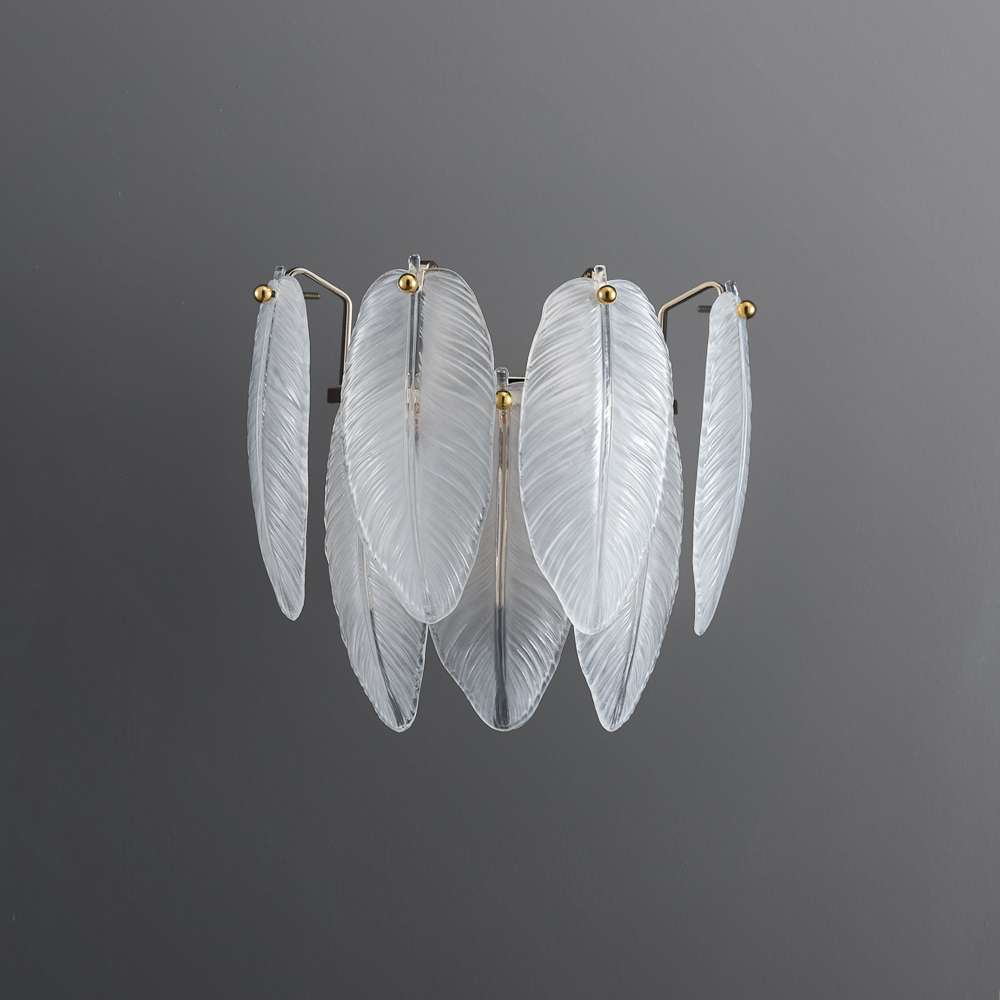 feather-white-glass-sconce-17 white glass wall sconce