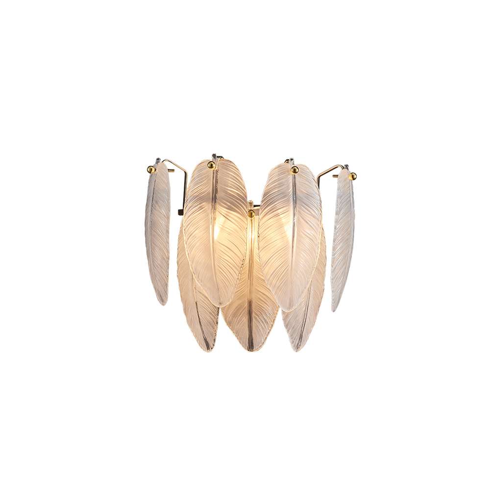 feather-white-glass-sconce-19 feather white glass sconce