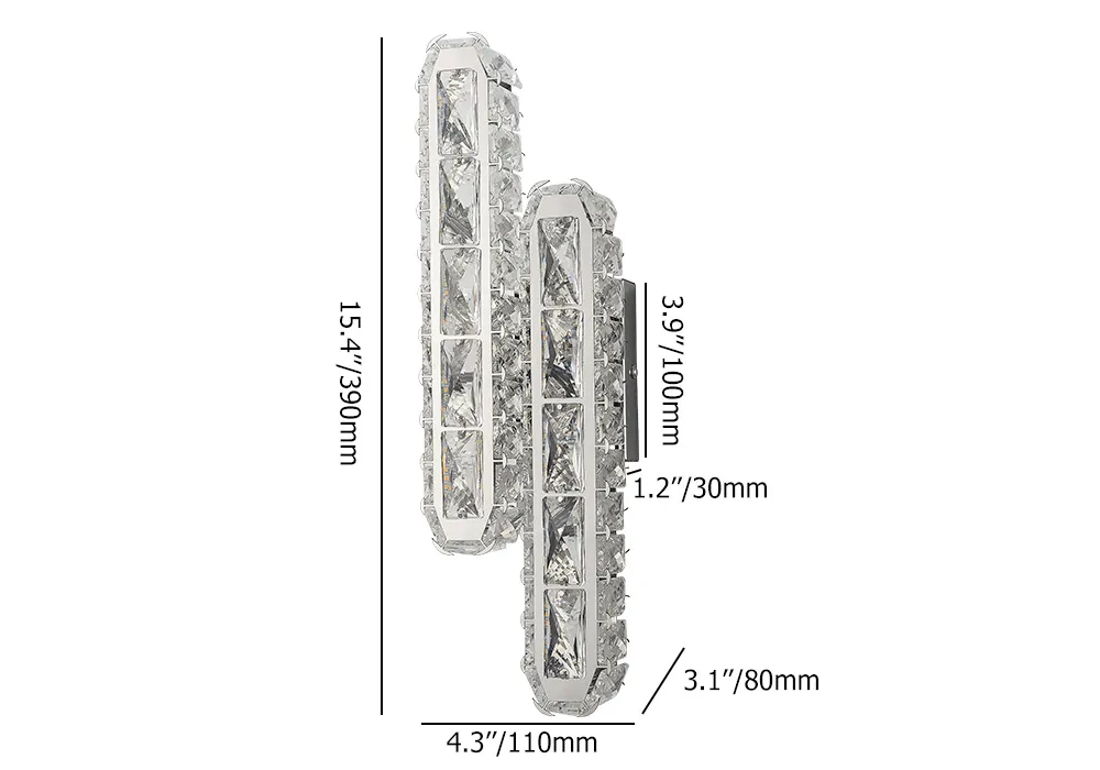 light-glam-crystal-shade-chrome-sconce-8 2-light wall sconces