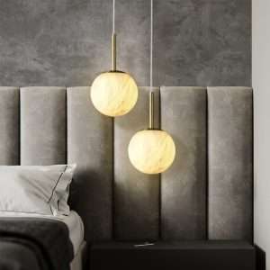 minimalist-globe-pendant-light-15 simple white globe chandelier