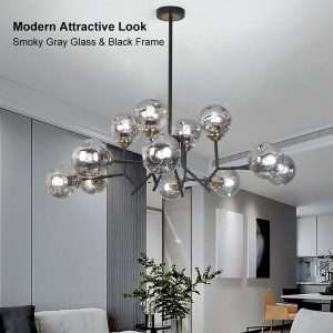 modern-chandelier-for-living-room-globe-glass-shade-black-chandelier-2 black chandelier for living room