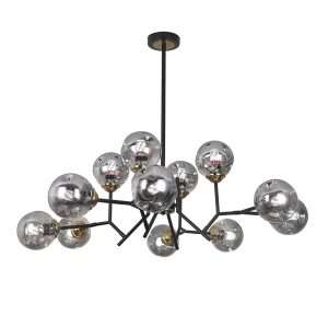 modern-chandelier-for-living-room-globe-glass-shade-black-chandelier-3 black chandelier with glass