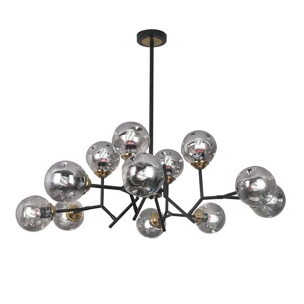 modern-chandelier-for-living-room-globe-glass-shade-black-chandelier-3 black chandelier with glass