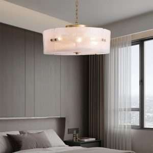 modern-glass-shade-round-chandelier-12 elegant 16-inch chandelier