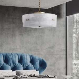 modern-glass-shade-round-chandelier-14 modern round chandelier