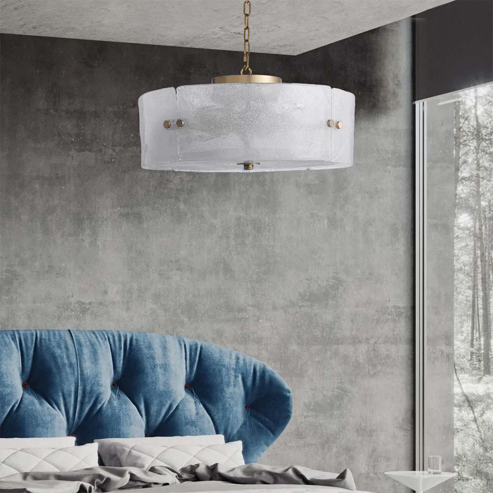 modern-glass-shade-round-chandelier-14 modern round chandelier
