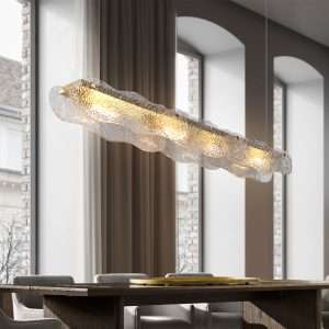 modern-water-ripple-glass-island-chandeliers-17 water ripple glass lighting fixture