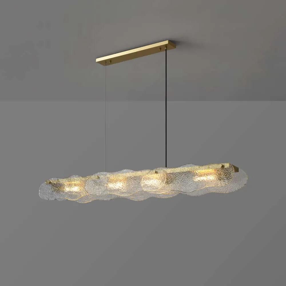 modern-water-ripple-glass-island-chandeliers-26 hand blown glass chandelier