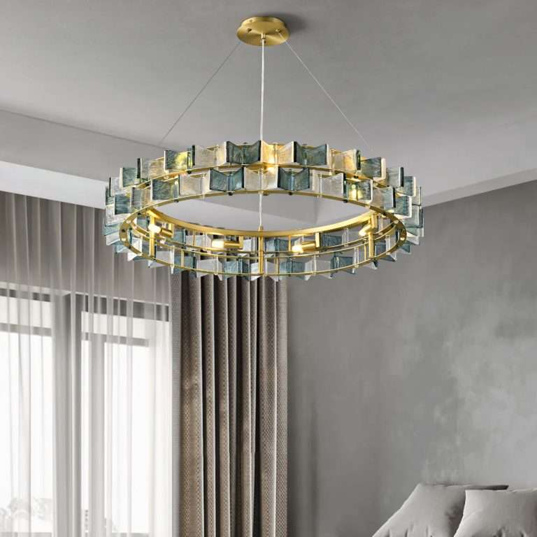 elegant ring glass chandelier