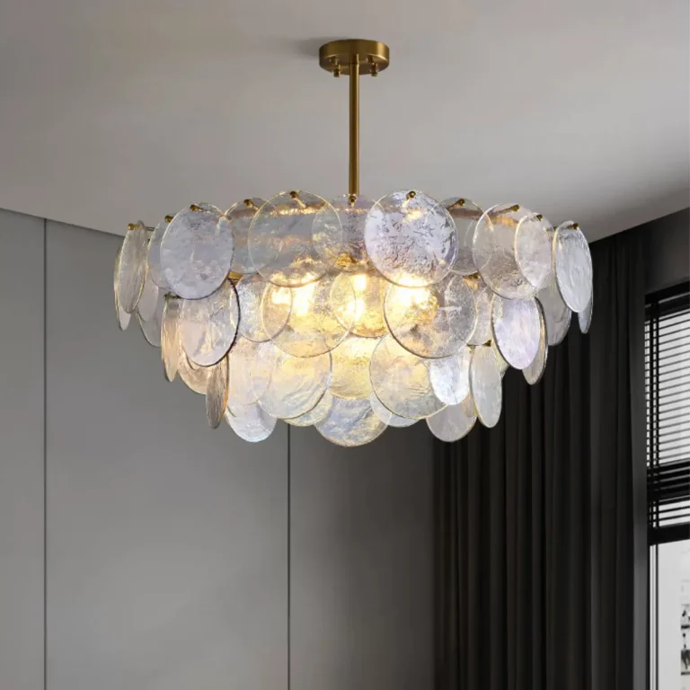 rippled textured lighting layout