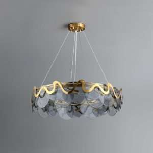 smoky-gray-glass-chandelier-15 artistic smoky glass ceiling light