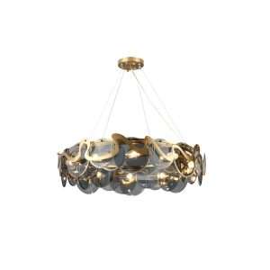 smoky-gray-glass-chandelier-16 gray bubble glass chandelier