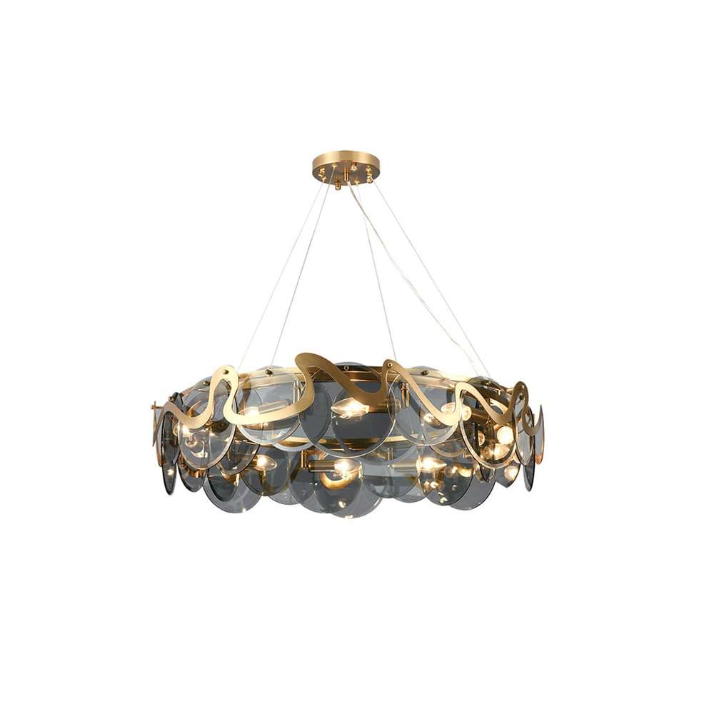 smoky-gray-glass-chandelier-16 gray bubble glass chandelier