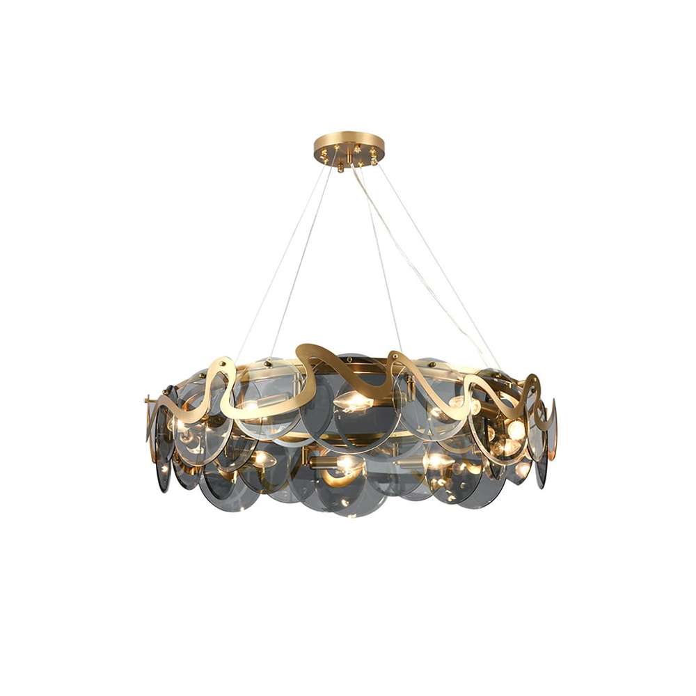 smoky-gray-glass-chandelier-17 elegant grey glass chandelier