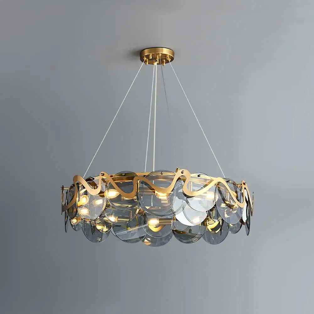 smoky-gray-glass-chandelier-9 gray glass chandelier