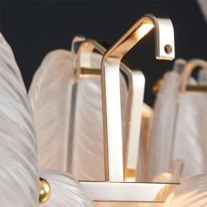 feather-glass-shade-chandelier-in-white-16 white feather chandelier
