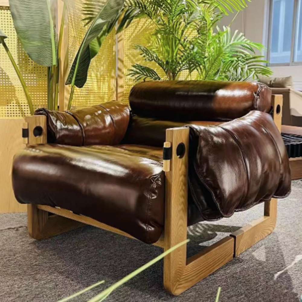 leather-recliner-with-knot-free-ash-wood-1 leather chaise lounge